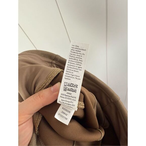 SPANX Faux Suede Shaping Leggings in Brown Size Medium M - Picture 12 of 14